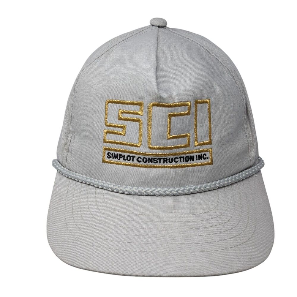 Sci Simplot Construction Inc. Snapback Rope Hat G… - image 1